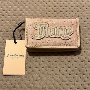 Juicy Couture Blush Pink Key & Card Holder